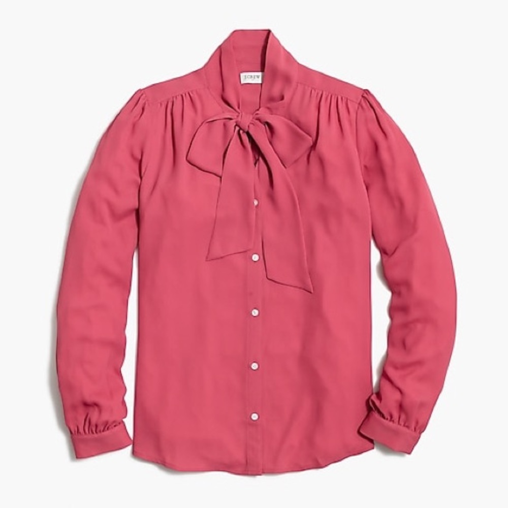 Jcrew factory drapery tie-neck top